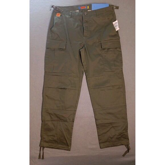 Empyre Other - NEW Empyre loose fit relax cargo Pant Men's 32x29 Green Button Fly